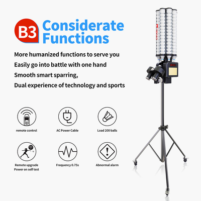 SIBOASI caliente B3 Badminton Shuttlecock máquina de alimentación Smart Badminton máquina de tiro para el entrenamiento