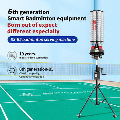 2025 SIBOASI B5 Badminton Máquina de alimentación de lanzadera de lanzadera de bateo inteligente para entrenamiento