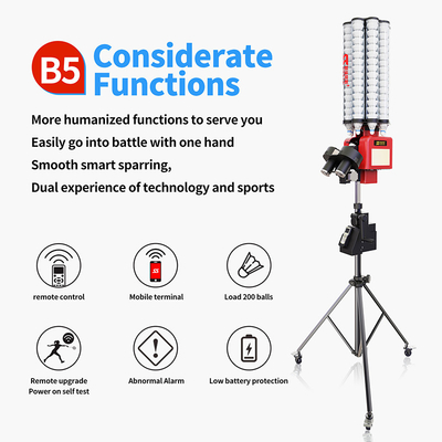 Nuevo SIBOASI B5 Badminton Shuttlecock máquina de alimentación Smart Badminton máquina de tiro para el entrenamiento