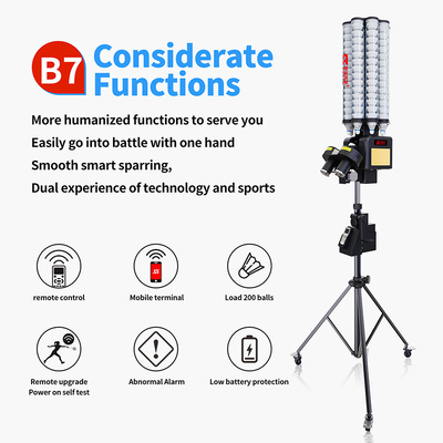 SIBOASI B7 Badminton Shuttlecock máquina de alimentación Smart Badminton máquina de tiro para el entrenamiento