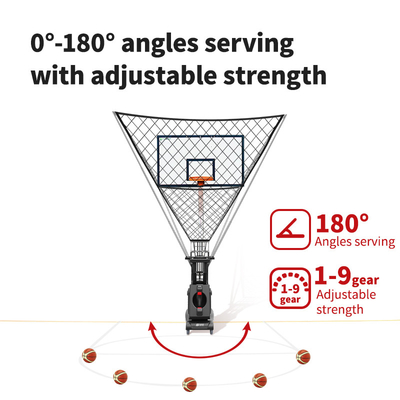 2025 SIBOASI K2 Entrenador de ángulo múltiple Smart APP y control remoto Automático de baloncesto Tiro de lanzamiento Máquina de entrenamiento profesional