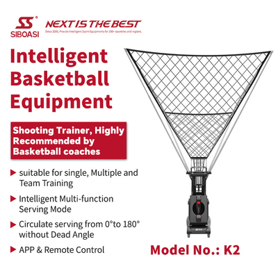 2025 SIBOASI K2 Entrenador de ángulo múltiple Smart APP y control remoto Automático de baloncesto Tiro de lanzamiento Máquina de entrenamiento profesional