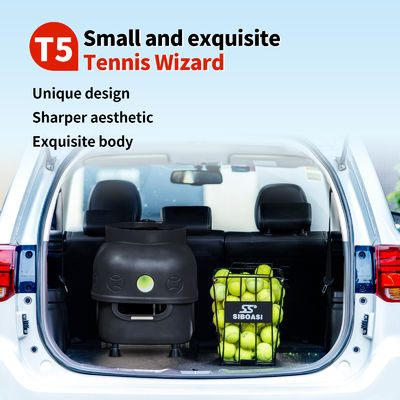 SIBOASI T5 APP Control Mini Tirador de tenis bola máquina para el entrenamiento
