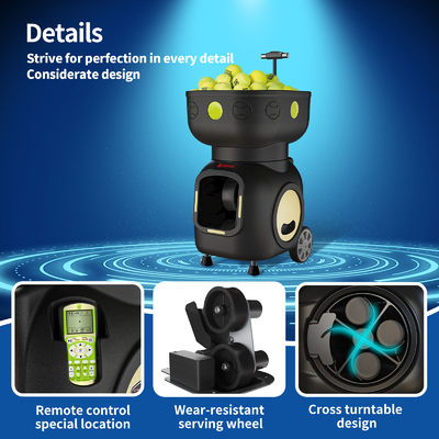 SIBOASI T5 APP Control Mini Tirador de tenis bola máquina para el entrenamiento