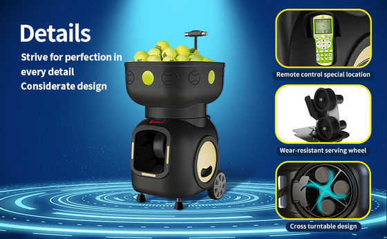 SIBOASI T5 APP Control Mini Tirador de tenis bola máquina para el entrenamiento