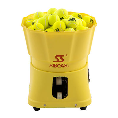 máquina de alimentación del tenis amarillo 80W, Mini Tennis Ball Server Speed ajustable